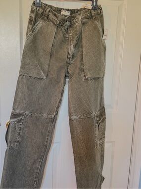 Free People Women’s Washed Olive Cargo Pants